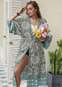 Kimono bohemio Havenah de talla grande para mujer - Vestido verde